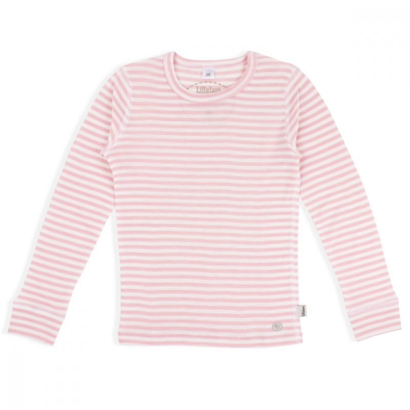Lillelam Trøye ull rosa striper