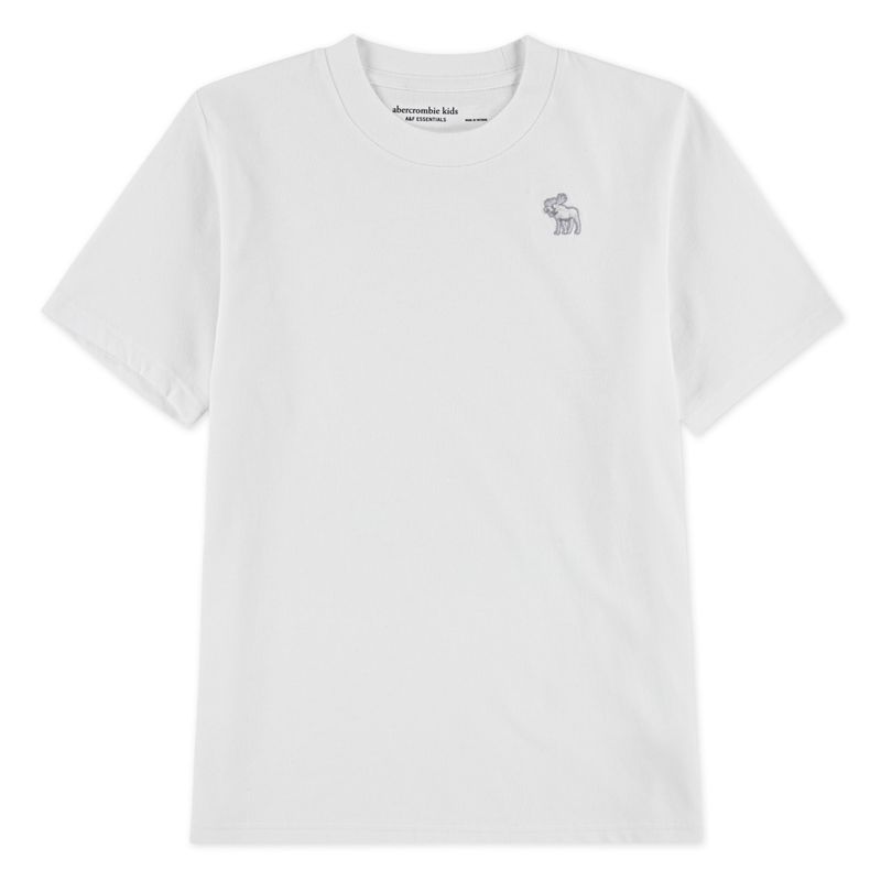 Abercrombie T-shirt chest logo bright white
