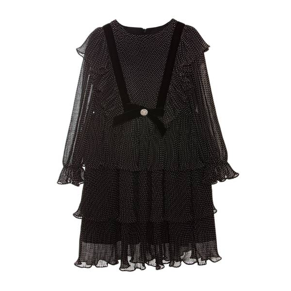 Bilde av PAT Kjole black/whitedot 8-12