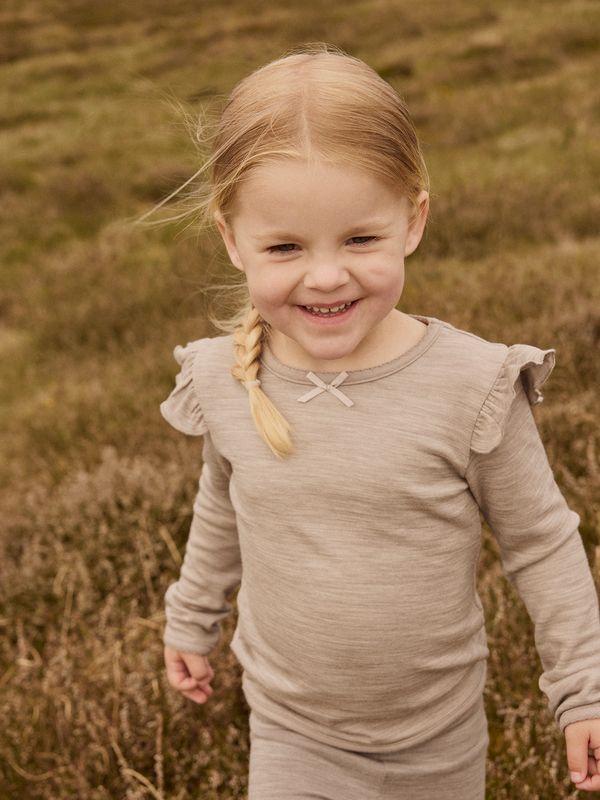 Name It Wyla ull/bambus topp shadow gray