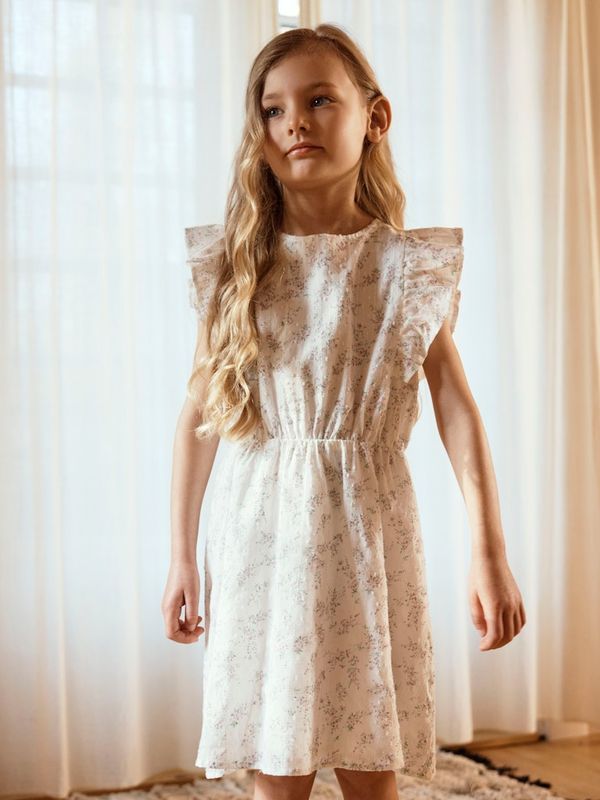 Name It Friting kids capsleeve kjole bright white