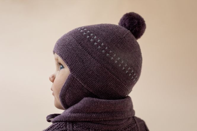 Hovedbilde Lillelam Lue ull classic plomme