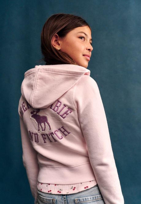 Hovedbilde Abercrombie Graphic Hettejakke pink marshmallow