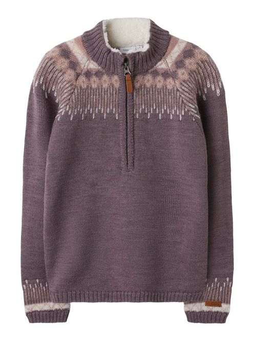 Hovedbilde Name It Wriss ull strikket genser sparrow