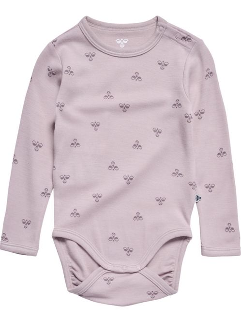 Hovedbilde hmlMini ull/bambus aop body cloud gray