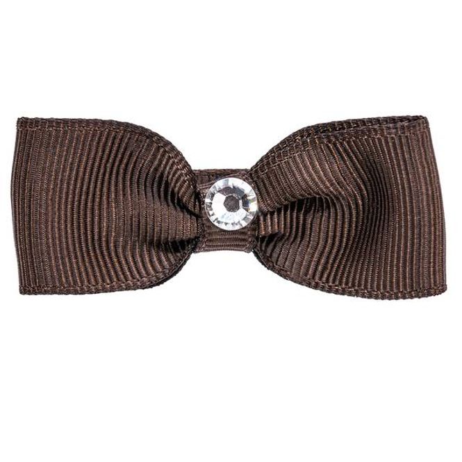 Hovedbilde POI Hårspenne sløyfe med bling brun