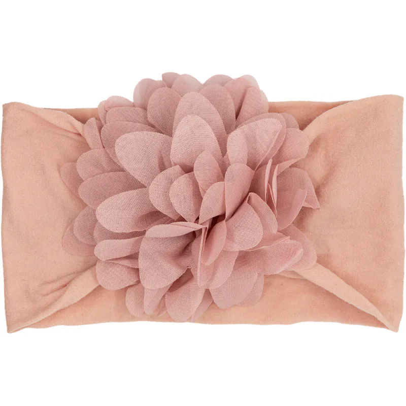 POI Hårbånd baby stor chiffonblomst cameo