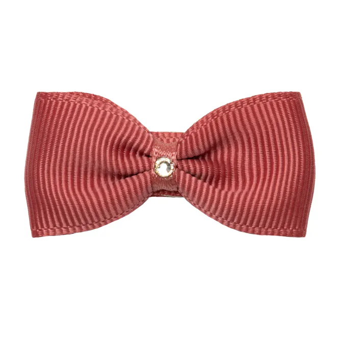 Hovedbilde POI Hårspenne baby sløyfe med bling cinnabar