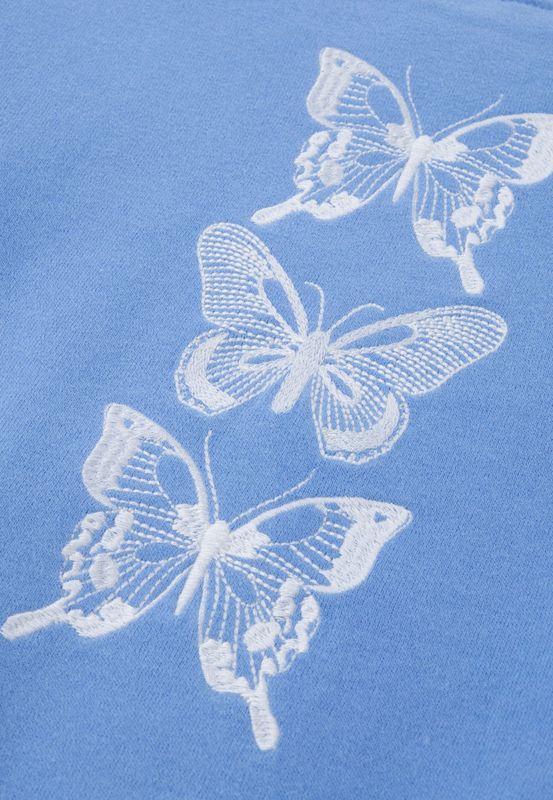Abercrombie Genser Gusset crew vista blue