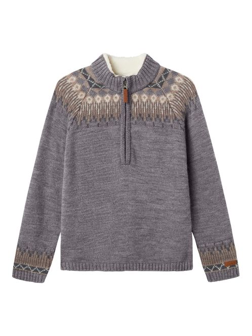 Hovedbilde Name It Wriss ull strikket genser plum kitten