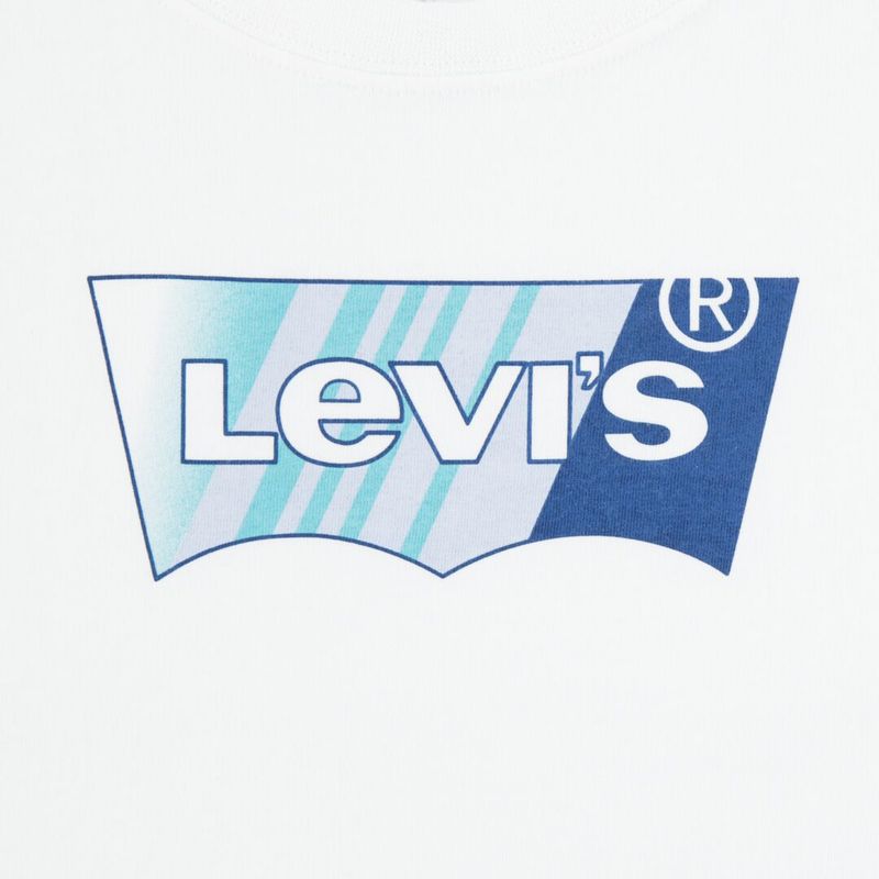 Levi`s T-shirt painted stripe batwing white