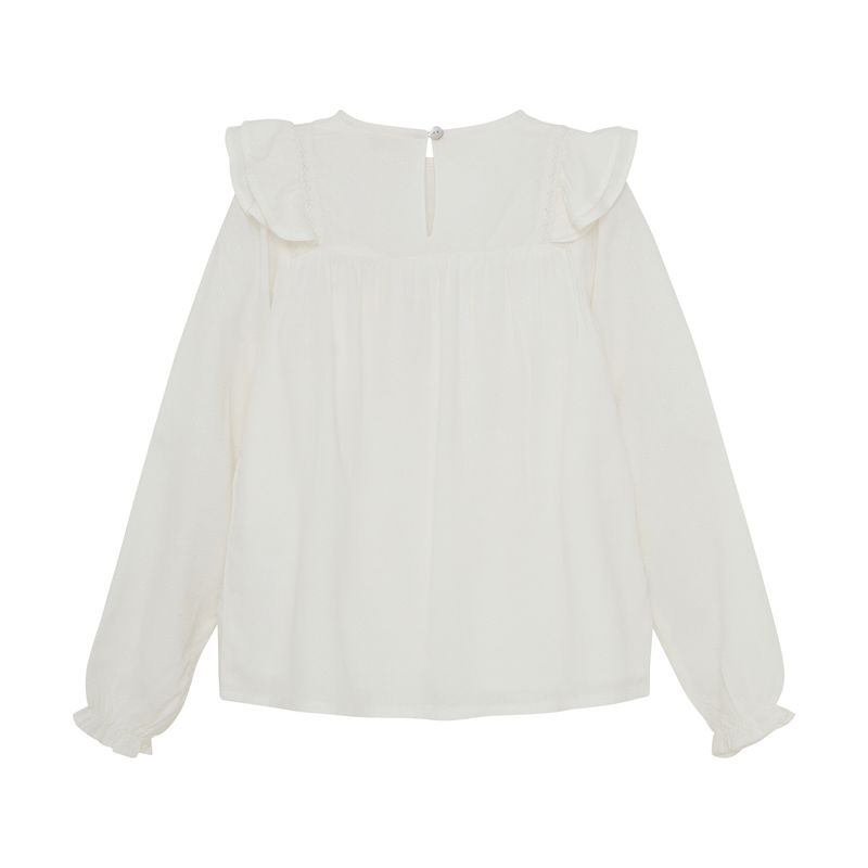 Creamie Bluse dobby cloud