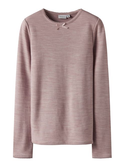 Hovedbilde Name It Wyla ull/bambus topp shadow gray