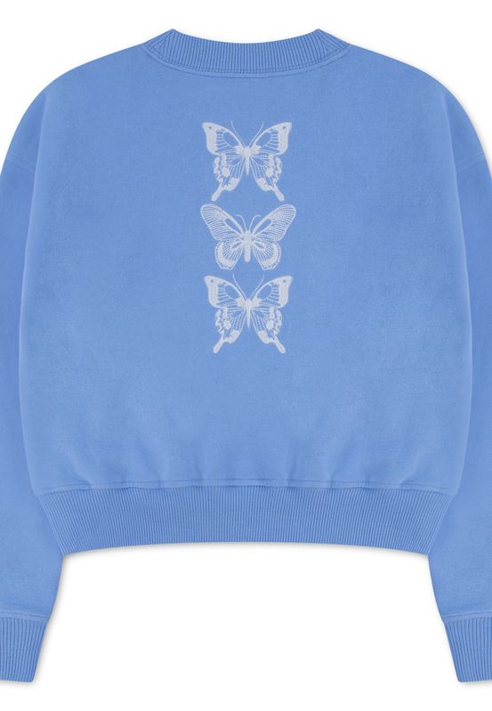 Abercrombie Genser Gusset crew vista blue