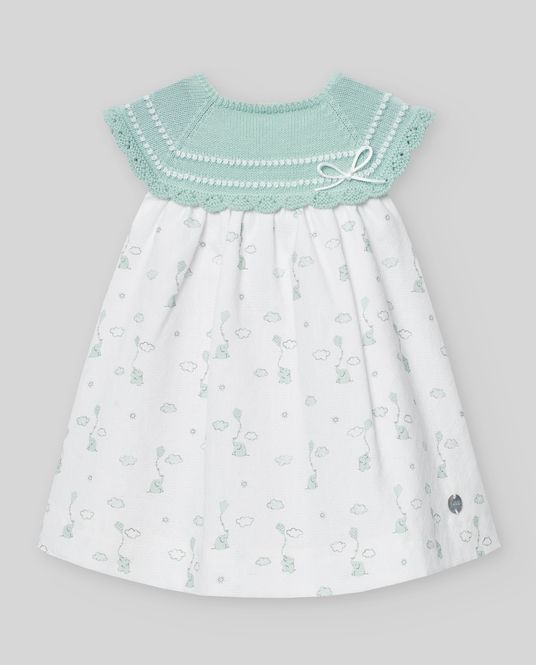 Hovedbilde PAZ  Eido kjole water green/white