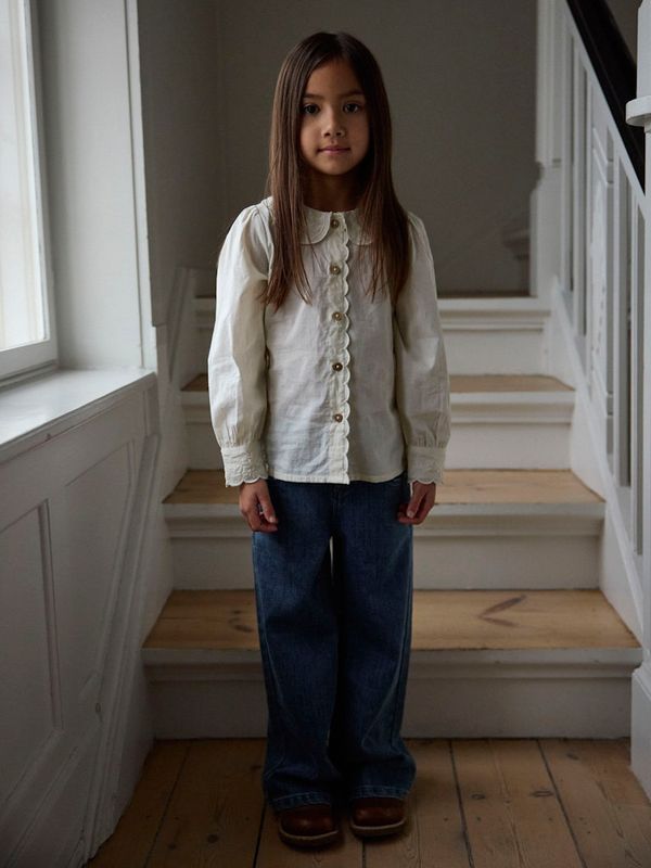Lil` Atelier Obello wide jeans dark blue denim