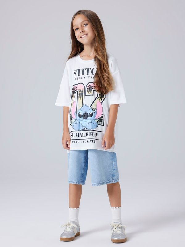 Name It Stitch Afturi T-shirt bright white