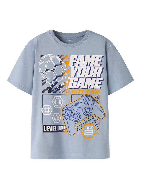 Name It Asekel Fifa t-shirt blue fog fotball