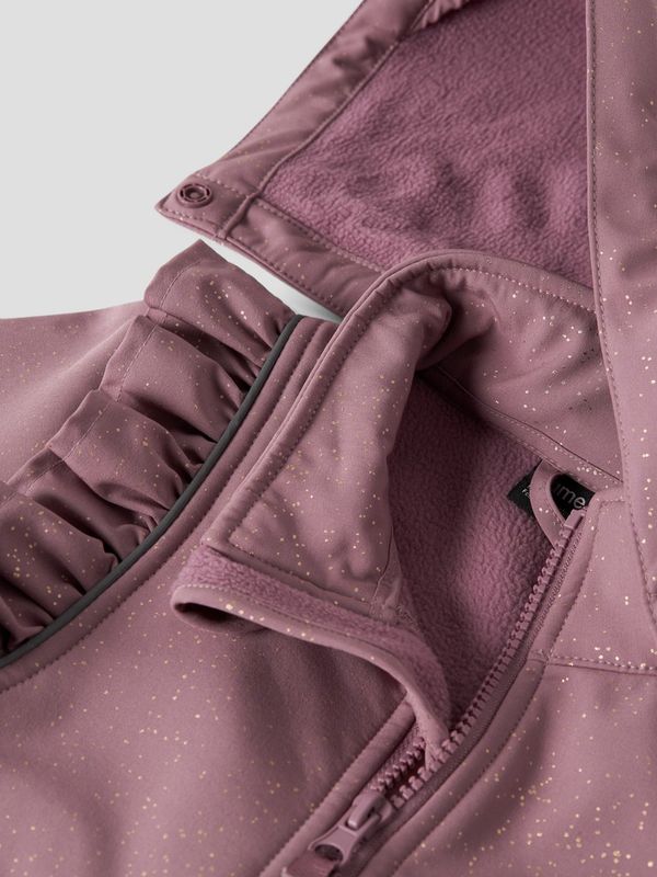 Name It Alfa softshell jakke frill wistful mauve foil dots