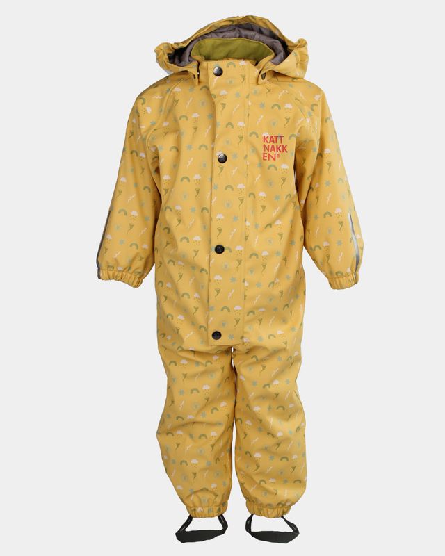 Kattnakken Babyregndress Dugg bananskum