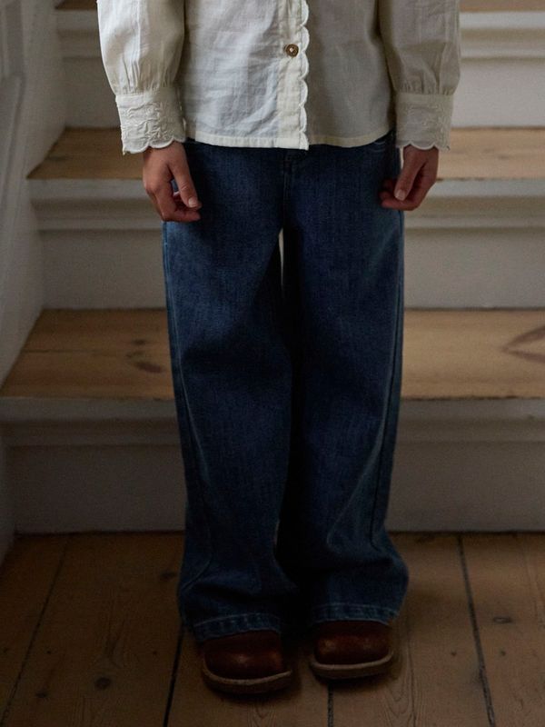 Lil` Atelier Obello wide jeans dark blue denim