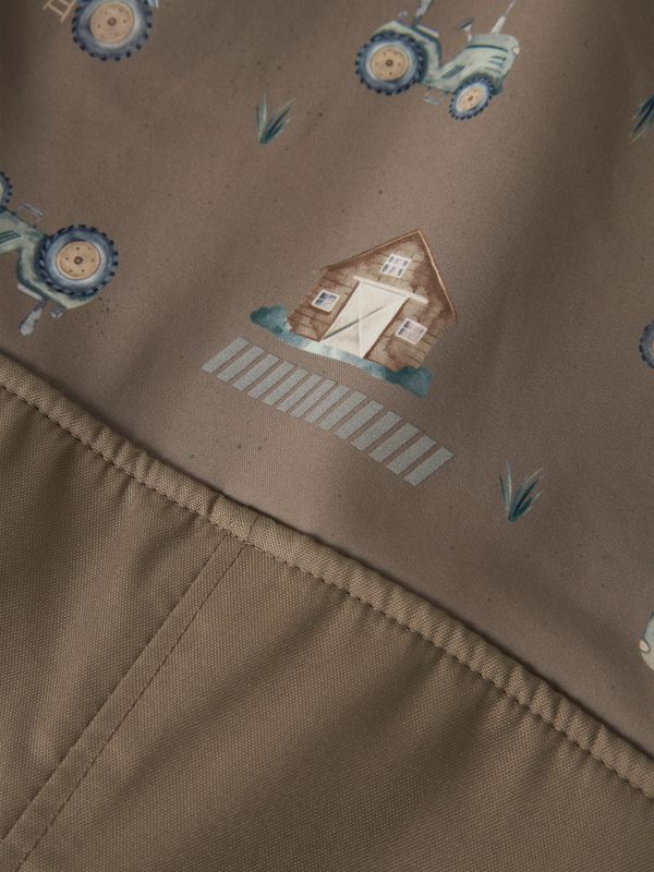 Name It Alfa softshell dress walnut aop farm traktor