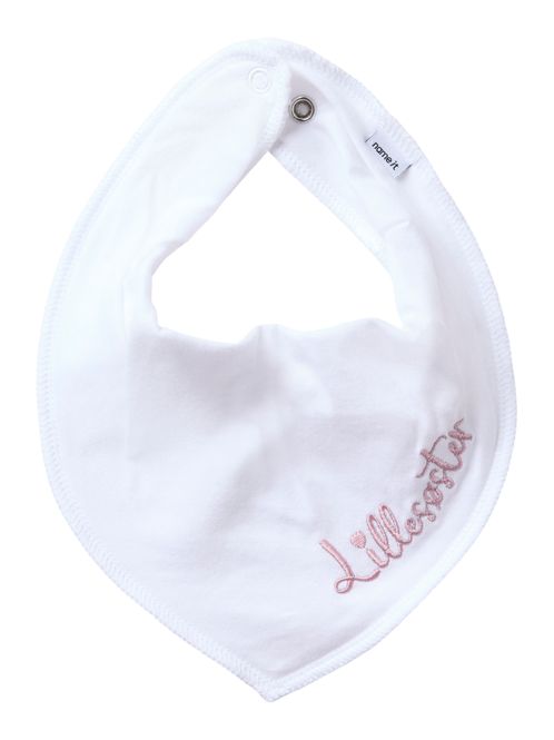Hovedbilde Name it Yatte scarf bib lillesøster bright white 